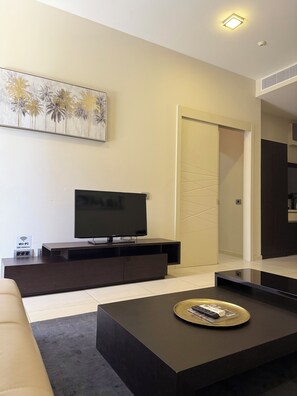 Deluxe-Apartment, Meerblick | Wohnbereich