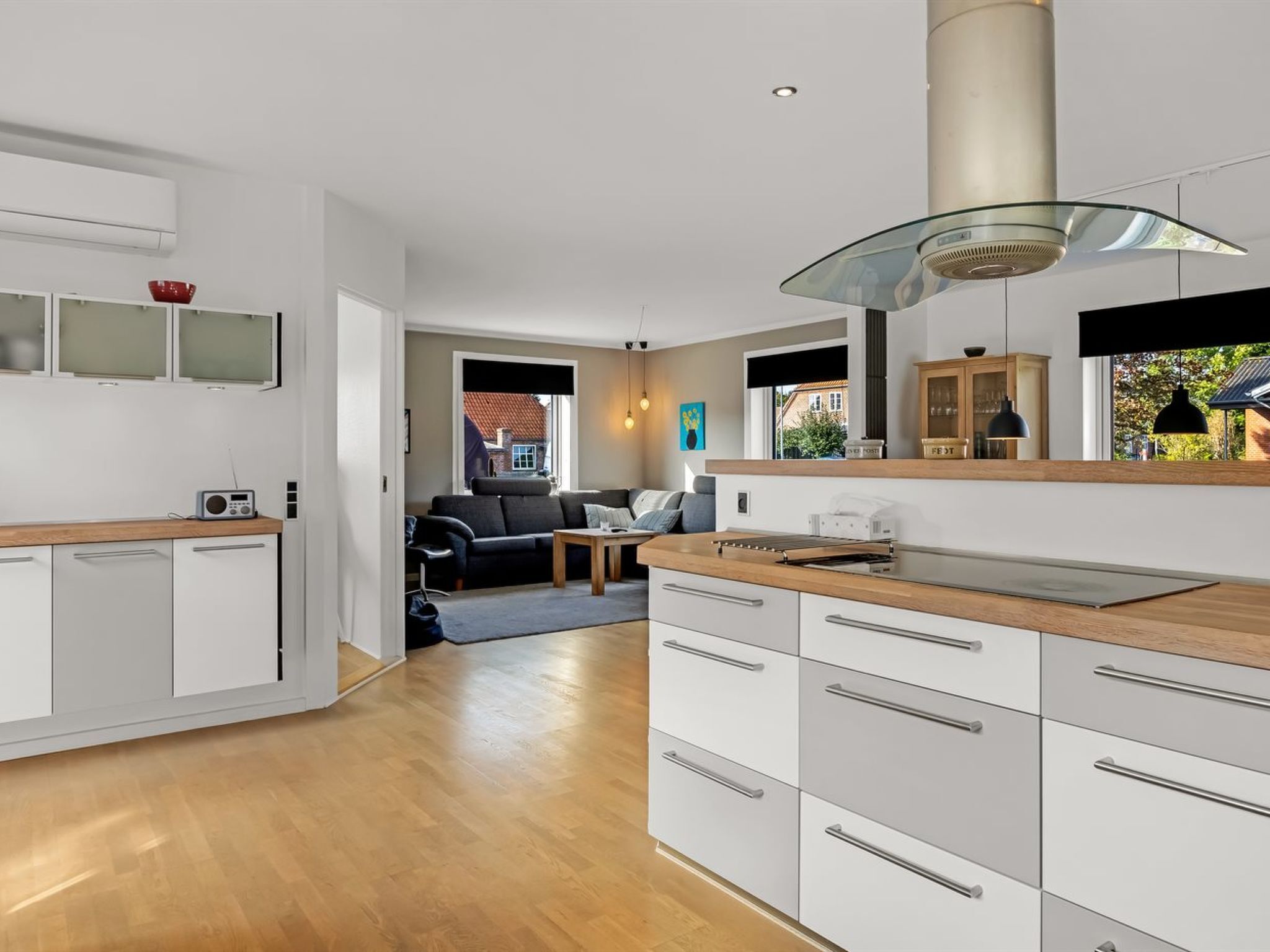 Fridge, dishwasher, cookware/dishes/utensils