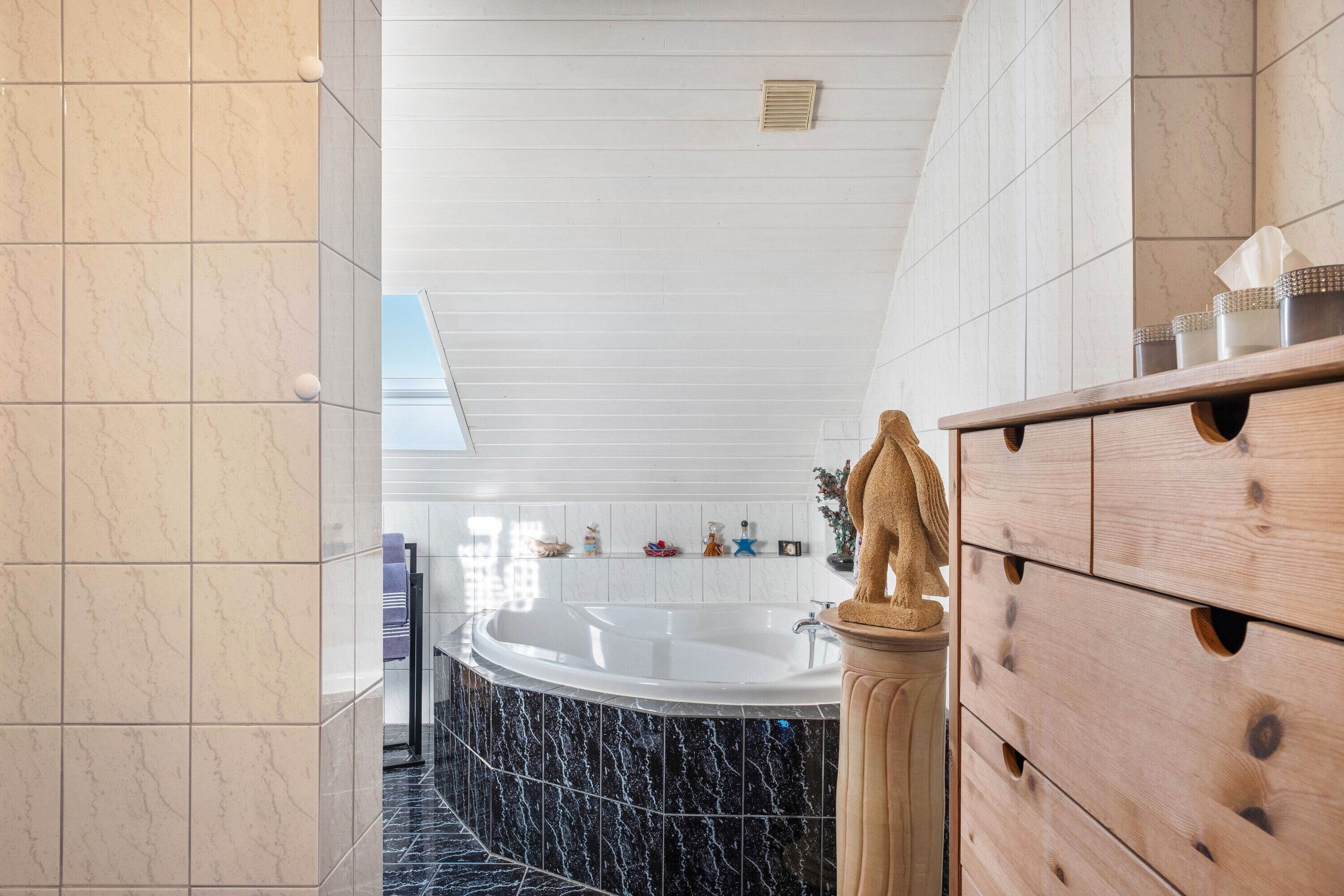 Dusche, Haartrockner, Handtücher