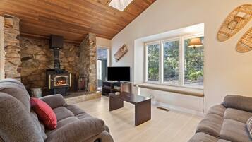 Télévision, cheminée