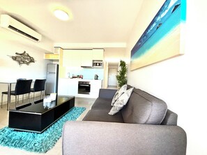 Smart TV, DVD player, books