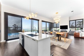 Fridge, microwave, oven, stovetop - Surfside - Beachfront Deluxe, Pool, Spa & Much More! (Catherine Hill Bay)