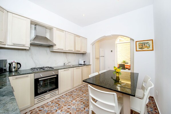 Microwave, oven, stovetop, dishwasher