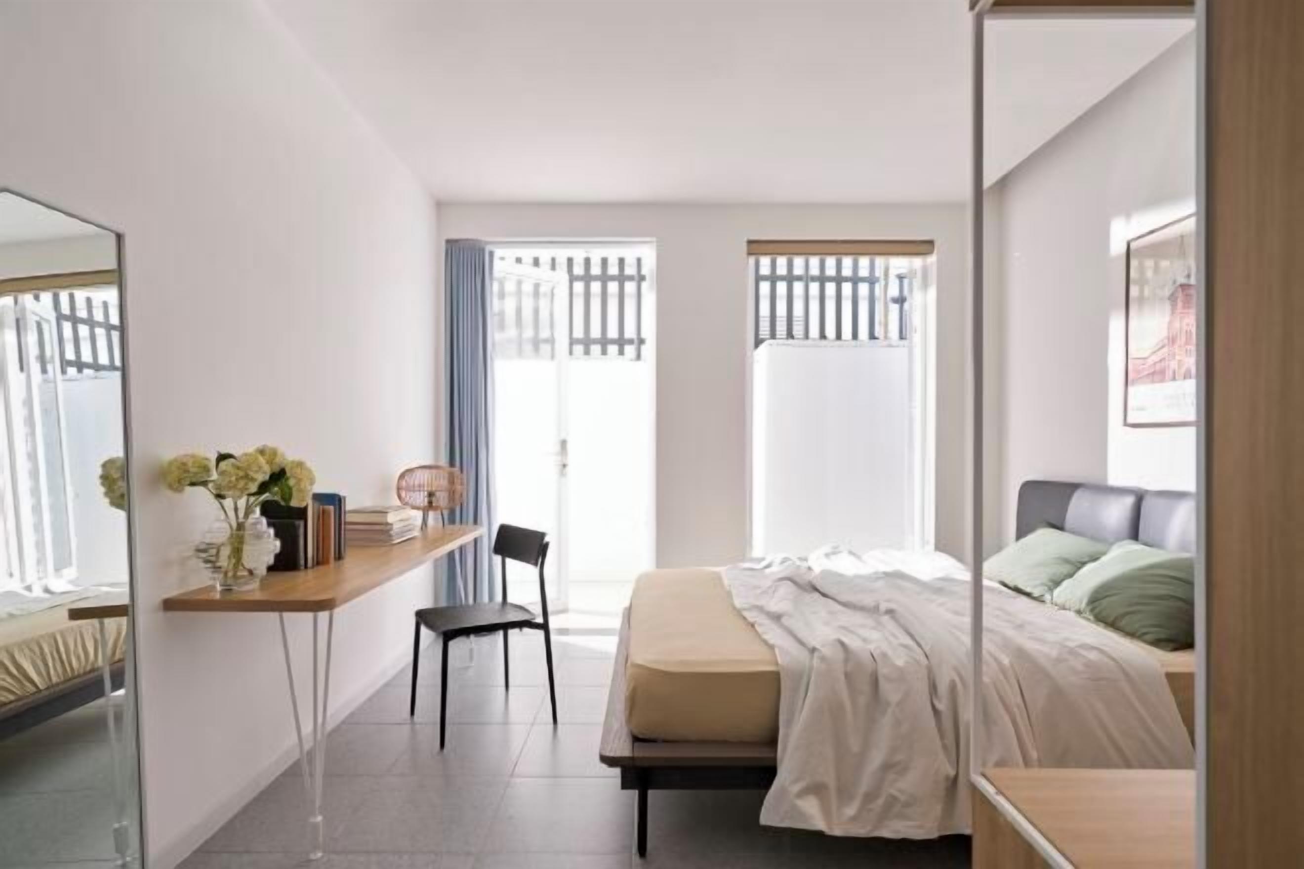 Blackout drapes, iron/ironing board, free WiFi