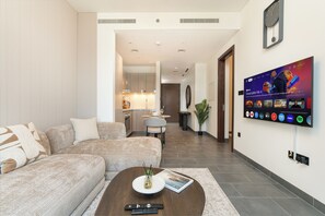 Appartement Design, balcon, vue ville | Salle de séjour