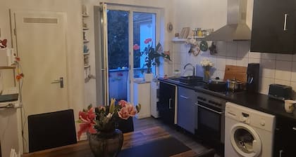 Unusual and creatively furnished living center in the city.