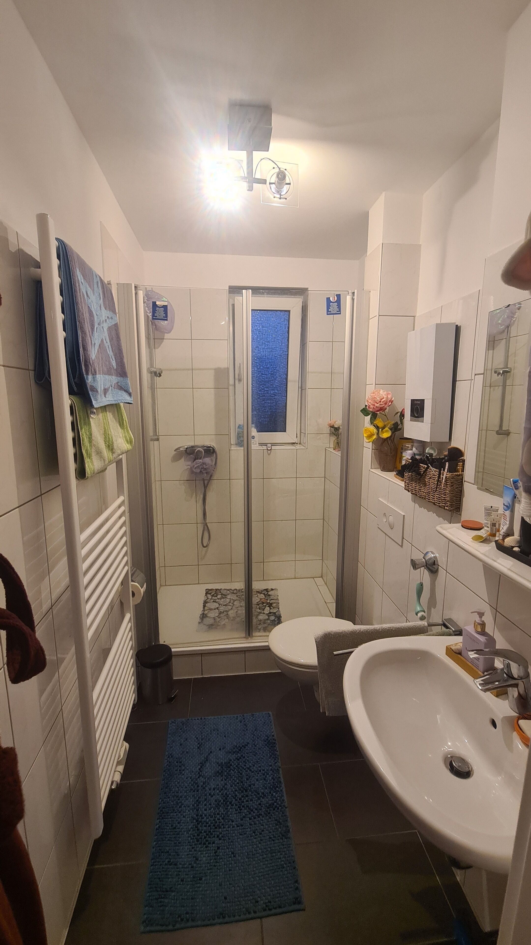 Haartrockner, Handtücher, Seife, Toilettenpapier