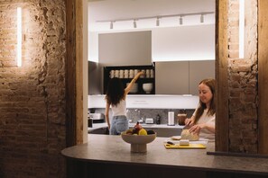 Shared fridge, microwave