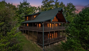 Exterior - Luxury Mountain View Cabin w/ Epic Game Room, Hot Tub & Fire Pit (Sevierville)