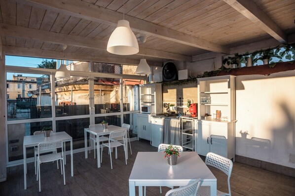 Free daily self-service breakfast 