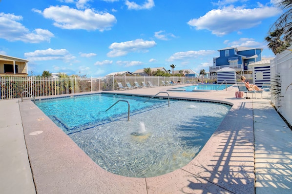 A heated pool