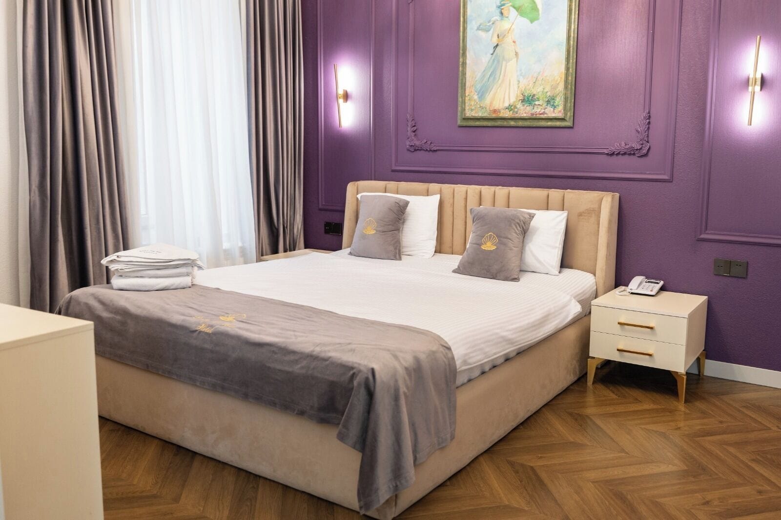 Premium bedding, down duvets, Select Comfort beds, minibar