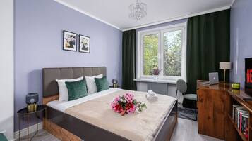 Comfort Apartment, Courtyard View | Blackout drapes, soundproofing, iron/ironing board, cribs/infant beds