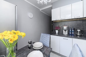Comfort Apartment, Courtyard View | Private kitchen | Coffee/tea maker