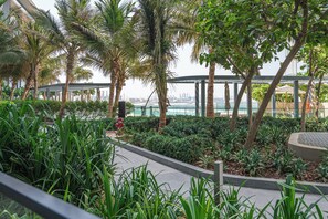 Appartement luxueux, vue partielle sur l'océan | Terrasse/patio