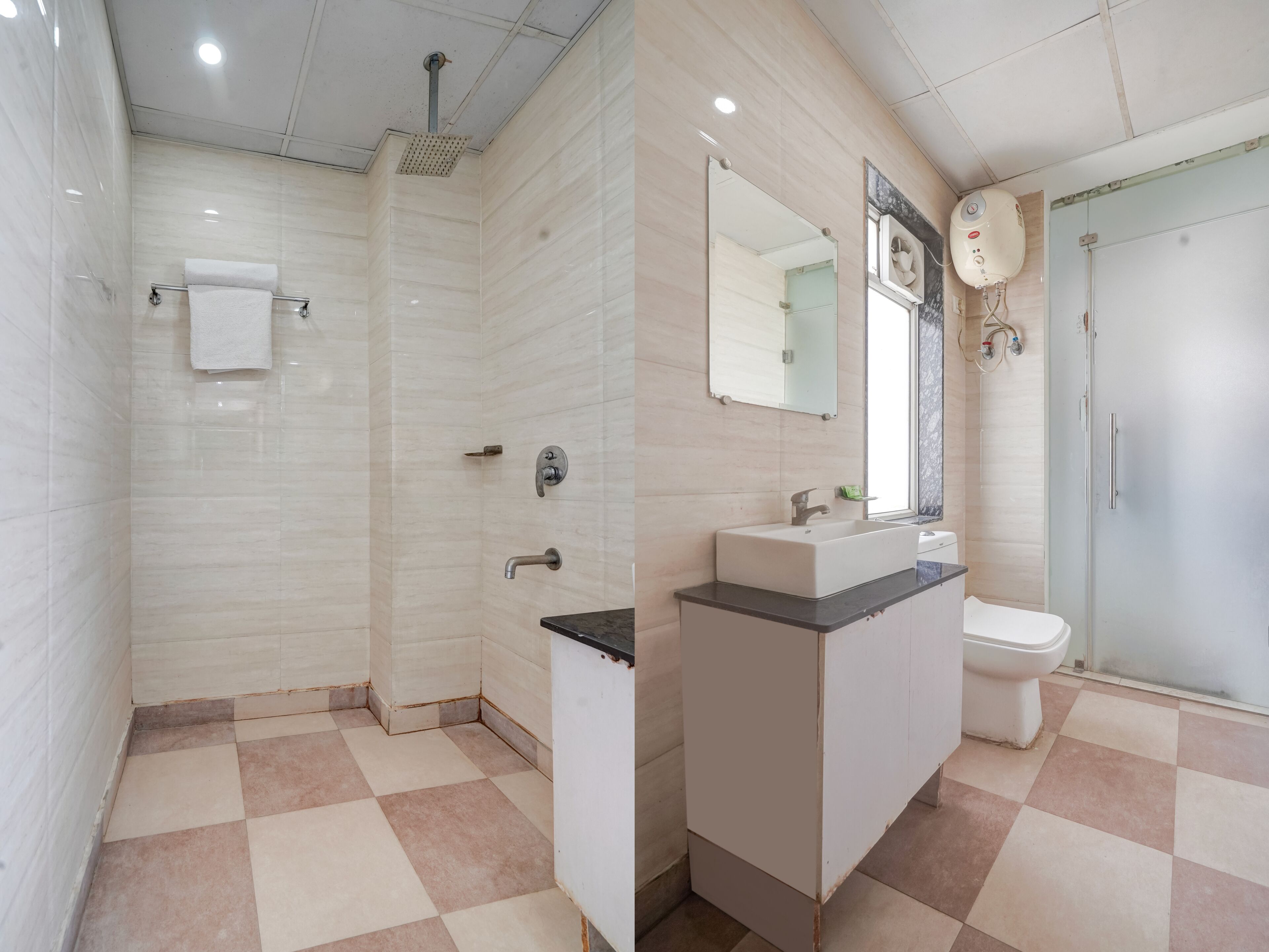 Ducha, artículos de tocador gratuitos, secador de pelo, toallas