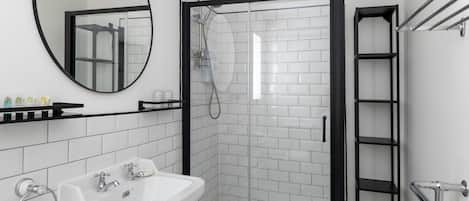 Deluxe Room, 1 King Bed with Sofa bed, Garden View | Bathroom