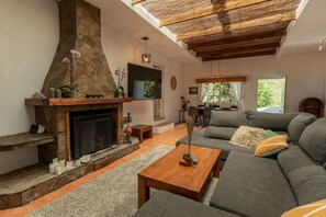 TV connectée, cheminée