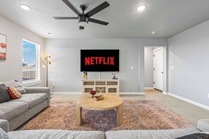 TV, video games, books, offices