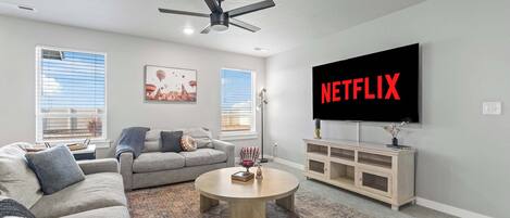 TV, video games, books, offices