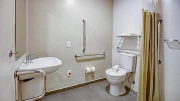 Superior Room, Mobility Accessible | Bathroom | Shower, free toiletries, towels, soap