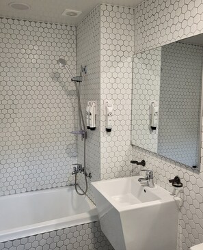 Standard Double Room, 1 Queen Bed, Non Smoking, Private Bathroom | Bathroom | Free toiletries, hair dryer, towels, soap - Hotel Book and Type (Jeonju)