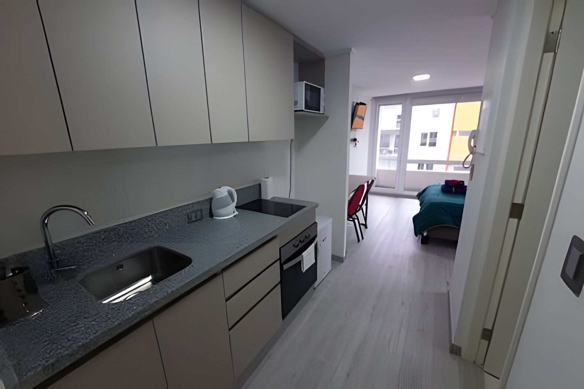 Apartment | Private kitchen | Mini-fridge, microwave, oven, cookware/dishes/utensils