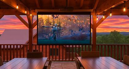 Game Time Retreat! Waterfall, Galaxy Pool, Rooftop Theater, Hot Tub, Game Room