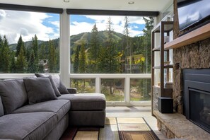 Smart TV, fireplace