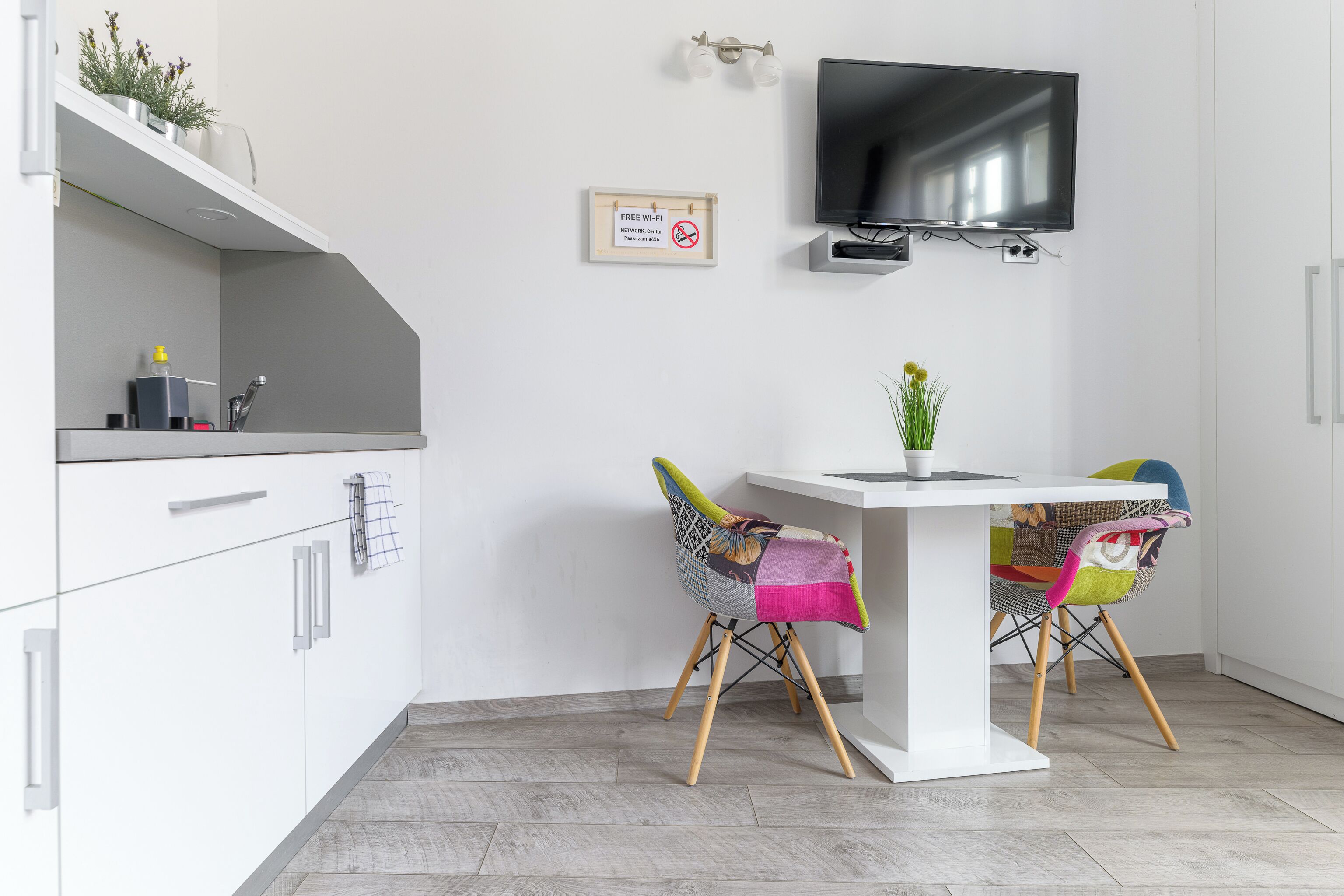 Electric kettle, dining tables