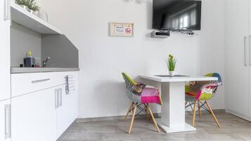 Studio, City View | Desk, laptop workspace, soundproofing, iron/ironing board