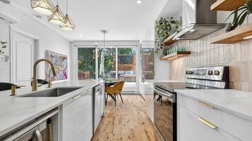 Microwave, oven, stovetop, dishwasher