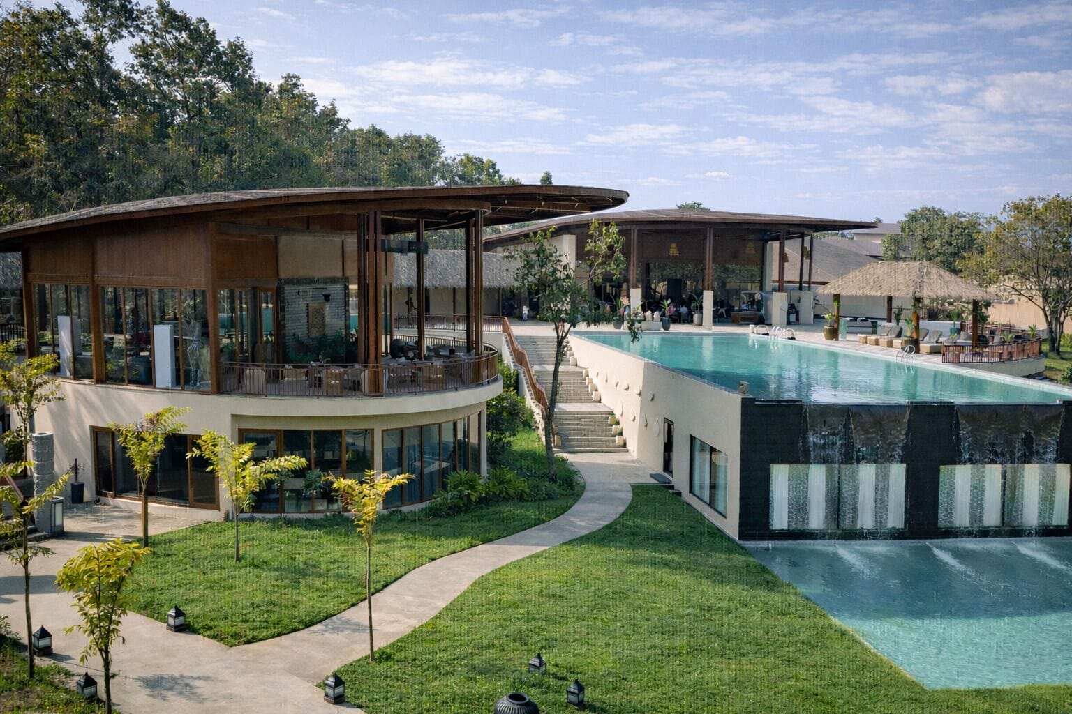 Pool waterfall