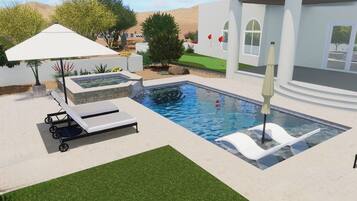 Outdoor pool, a heated pool