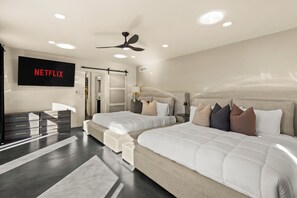 5 bedrooms, iron/ironing board, travel crib, WiFi (free)