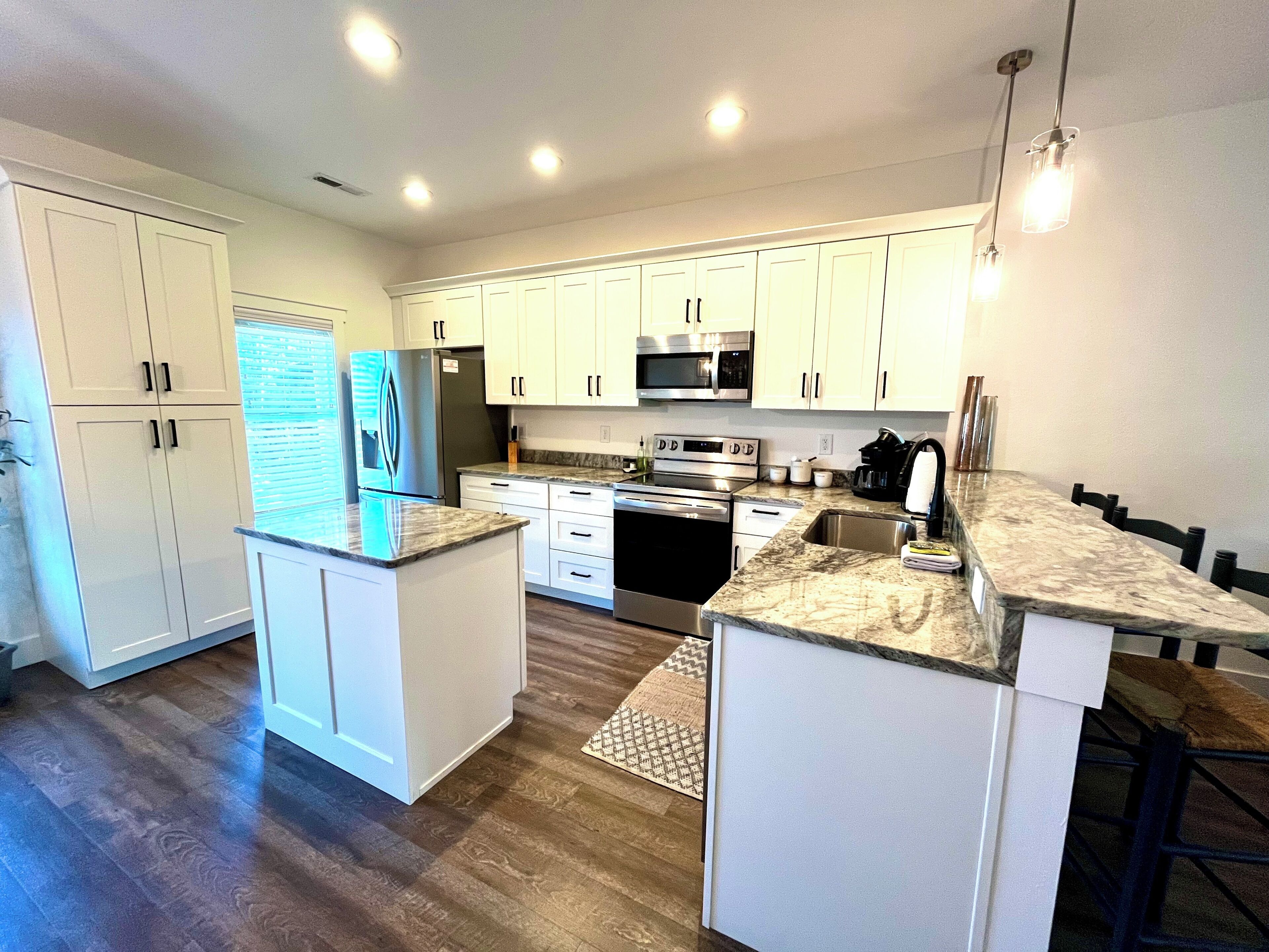 Microwave, oven, stovetop, dishwasher