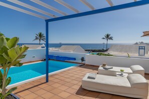 Pool - Vacation Villa 'Turqué' with Sea View, Private Pool and Wi-Fi (Arrieta)