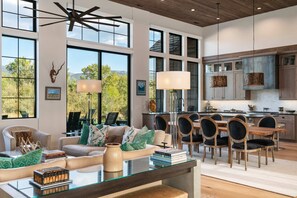 TV, fireplace, offices