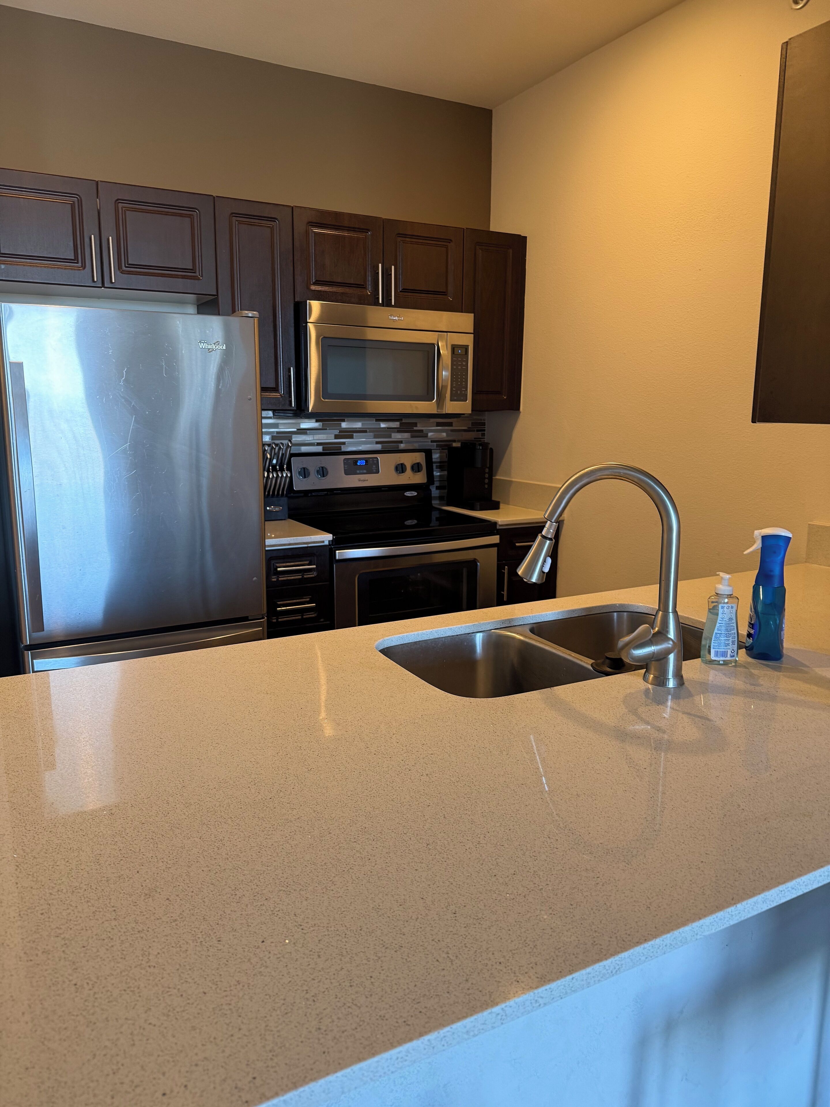 Microwave, oven, stovetop, dishwasher