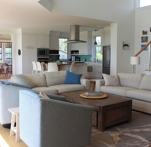 TV, fireplace, ping pong, books