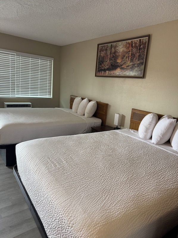 Room, 2 Queen Beds, Non Smoking | Bed sheets