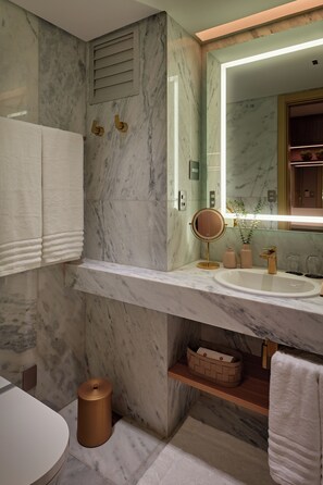 Suíte Executiva | Baño | Secadora de cabello, toallas, jabón, shampoo