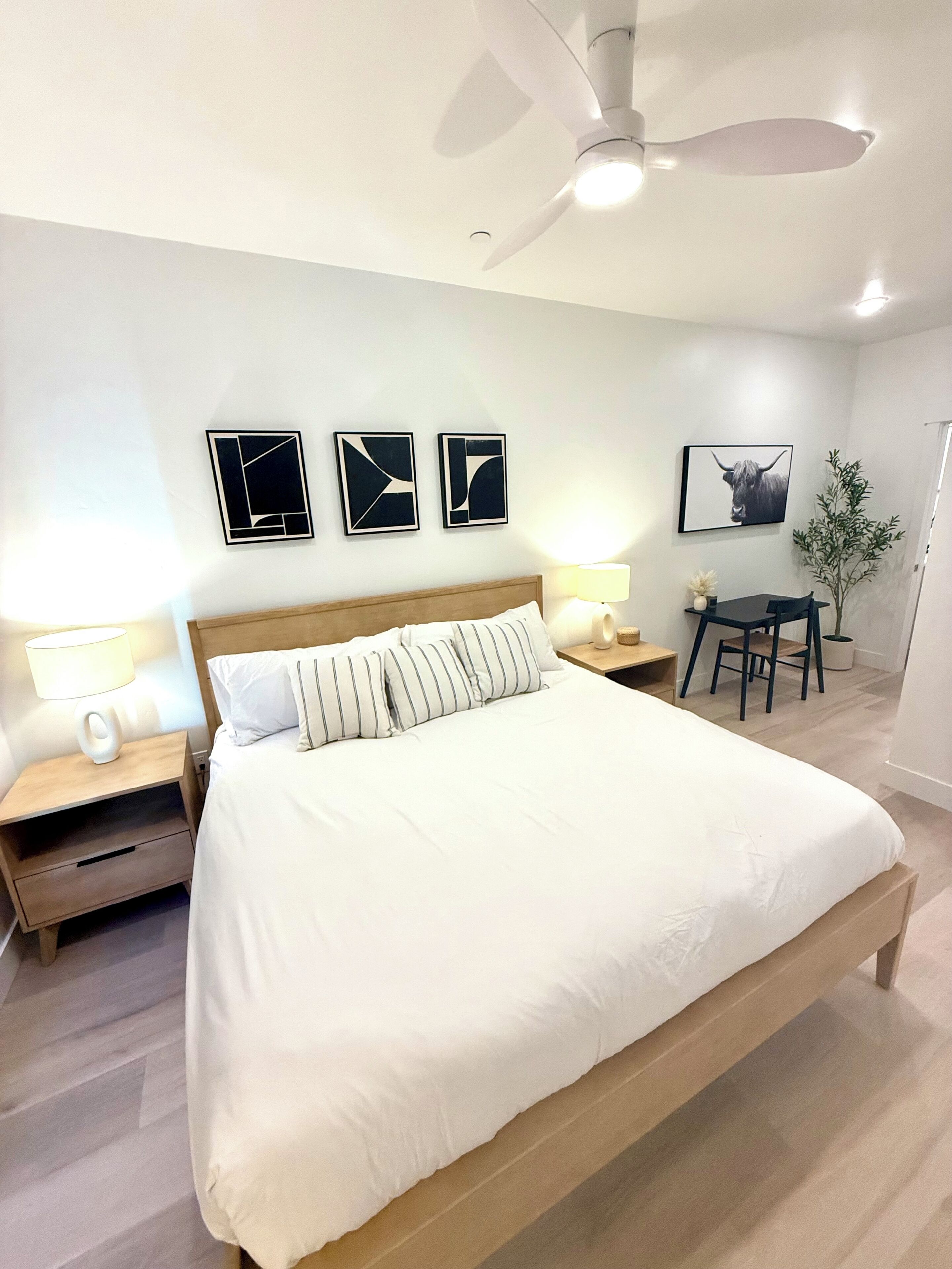 2 bedrooms, iron/ironing board, WiFi, bed sheets