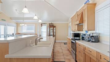 Microwave, oven, stovetop, dishwasher