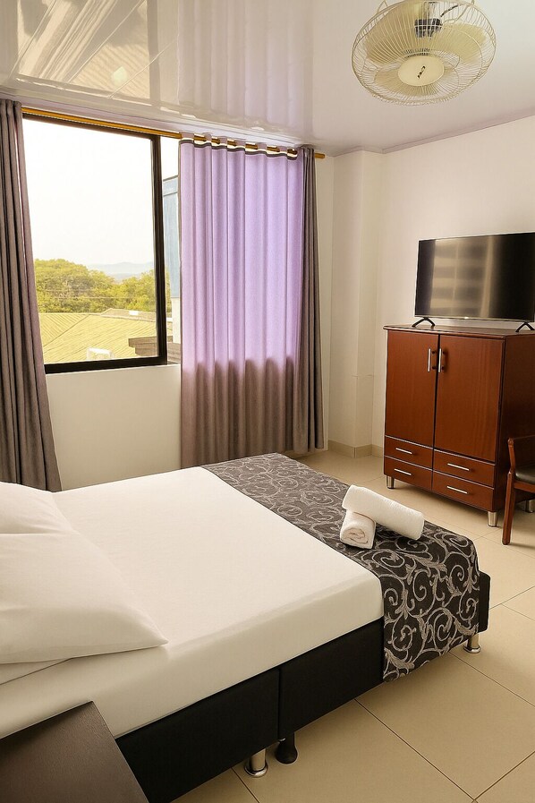 Chambre Double Standard, balcon, vue ville