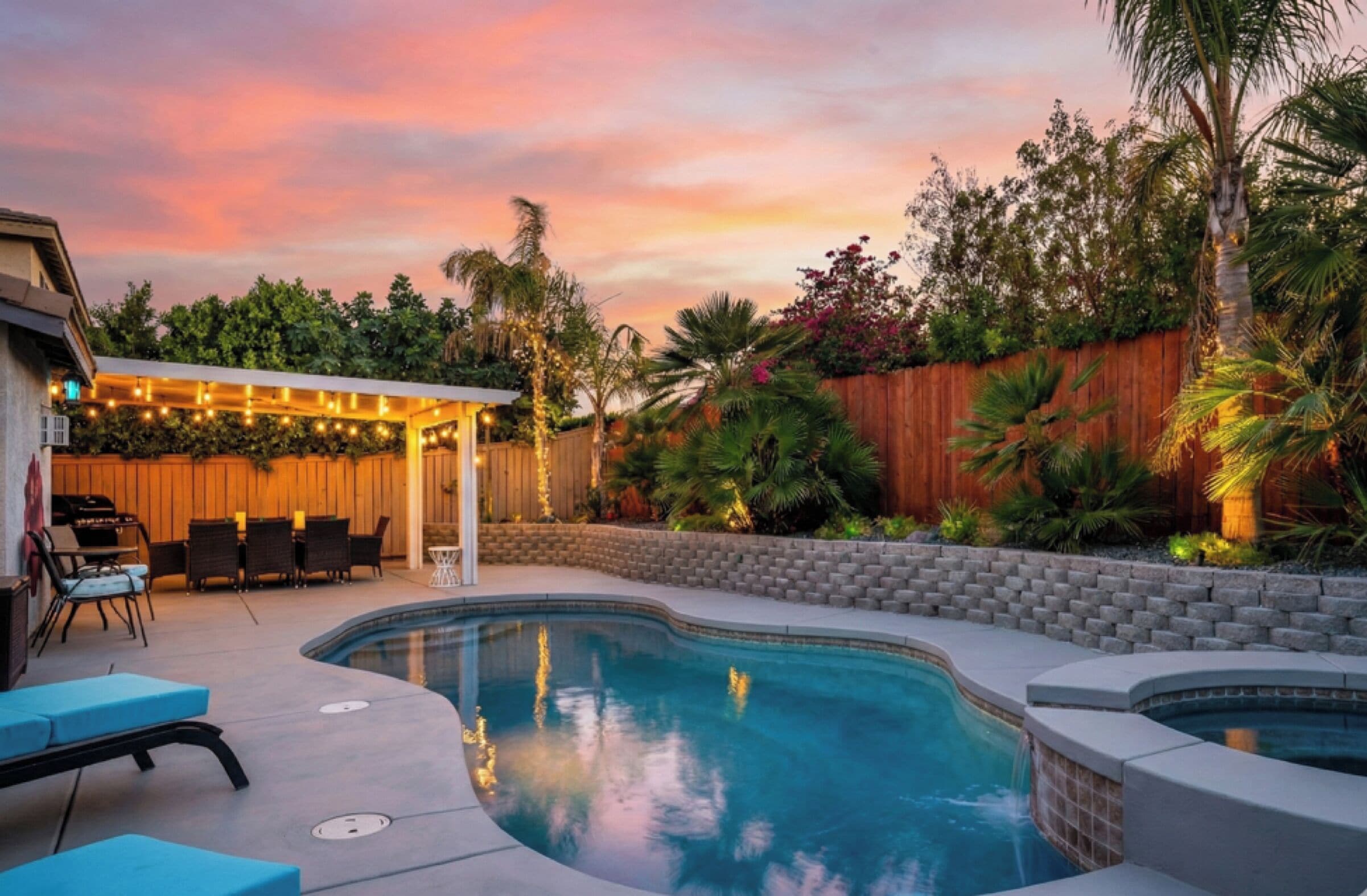 Piscine extérieure, piscine chauffée