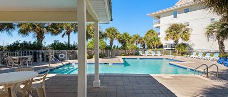 Condo, 1 King Bed with Sofa bed (Gulf Island 232 - Sunset Suite) | Pool | Outdoor pool