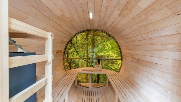 Sauna - Crystal Dome · Private Glamping Dome w/ Hot Tub, Sauna & Panoramic View (Eastmont)