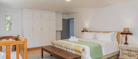 4 slaapkamers, een bureau, een strijkplank/strijkijzer, gratis wifi