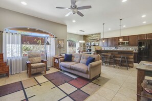 Smart TV, DVD player, books